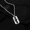 Blade stainless steel, men's necklace hip-hop style, brand design fashionable pendant, accessory, European style