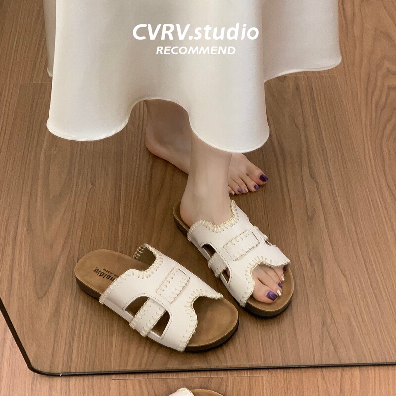 Super Popular Thick-Soled Birkenstock Slippers for Women, New Summer Outdoor Wear, High-End Cork Birkenstock Shoes, Beach Sandals