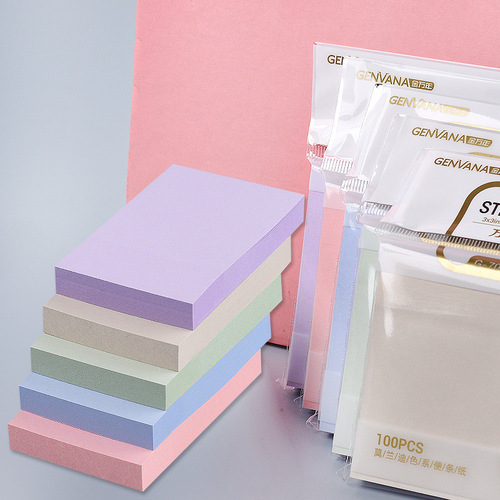 [Multiple Specifications] Colored Post-it Notes Morandi Color Note Notes Message Note Paper can be stuck n times with stickers and strips