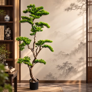 仿真花塑胶杆松树工艺品 仿真园艺仿真绿植仿真花气氛布置用品