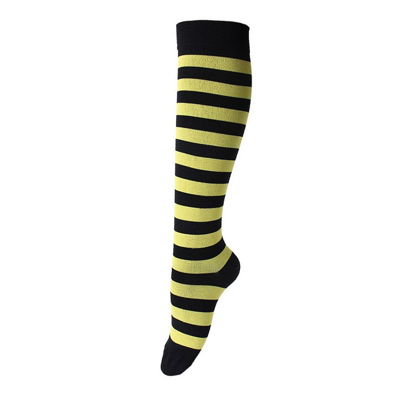 Compression Running Socks, Unisex Jacquard Knee-High Socks, Multiple Patterns, S/M & L/XL