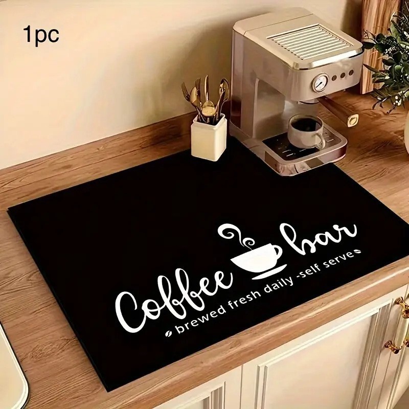 American Style Kitchen Drain Mat Non-Slip Insulation Easy-Cleaning Quick-Drying Coffee Machine Dishes Chopsticks Absorbent Diatom Mud Soft Cushion