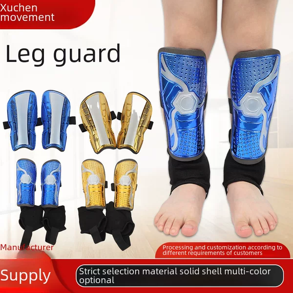 Outdoor Football Sports Shin Guards for Adults and Children, Reinforced Competition Training Calf Protectors, Professional Electroplated