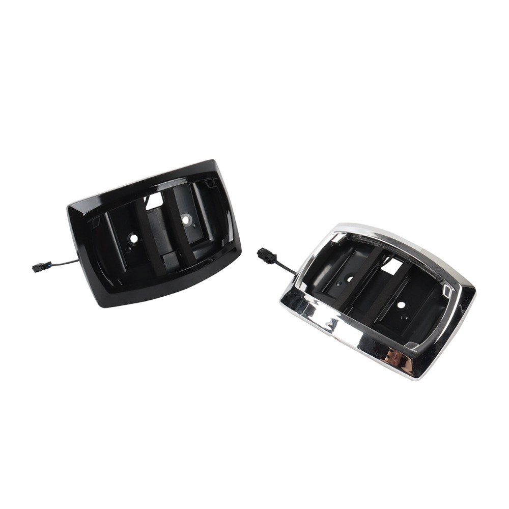 Motorcycle License Plate Frame for Harley 24 Models Glide License Plate Holder with Light Black Chrome Two Colors Available