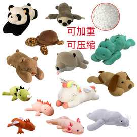 跨境weighted plush 趴姿三角恐龙抱枕软体可爱动物毛绒玩具现货