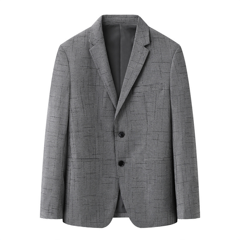 Brand Label-Cut Men's Clothing Spring New Style Men's Notch Lapel Business Casual Single-Breasted Suit A1H027