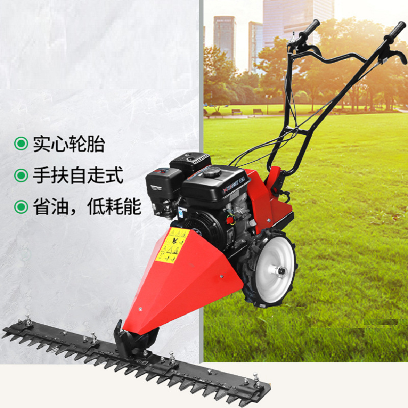 新型农田园林割草机 荒草高草农业用打草机 手推式柴油草坪修剪机