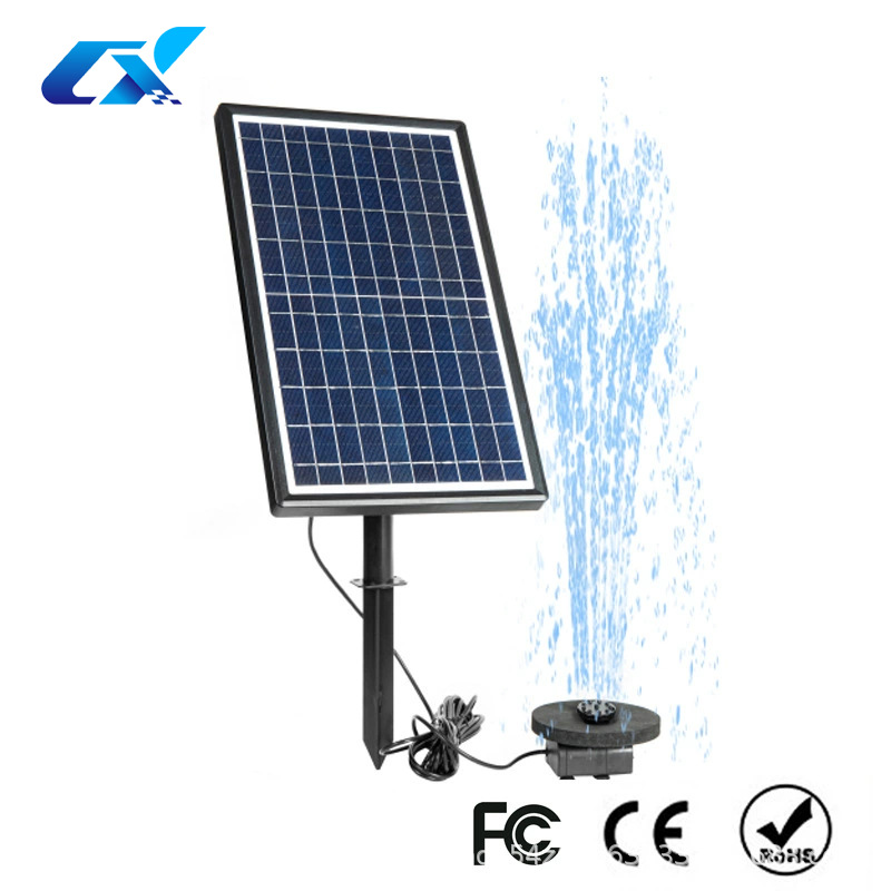 亚马逊新款太阳能喷泉 10W分体式喷 地插款户外水池流水漂浮喷泉
