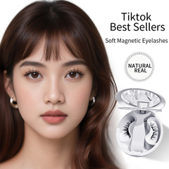 【软磁磁吸假睫毛】跨境TK热卖一体盒2025新款自然女免胶磁性眼睫