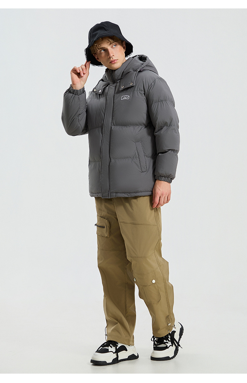 Giacca in cotone con cappuccio tinta unita 2025, giacca invernale in cotone ampia e spessa, cappello staccabile, giacca in cotone e giacca calda_voghion.com