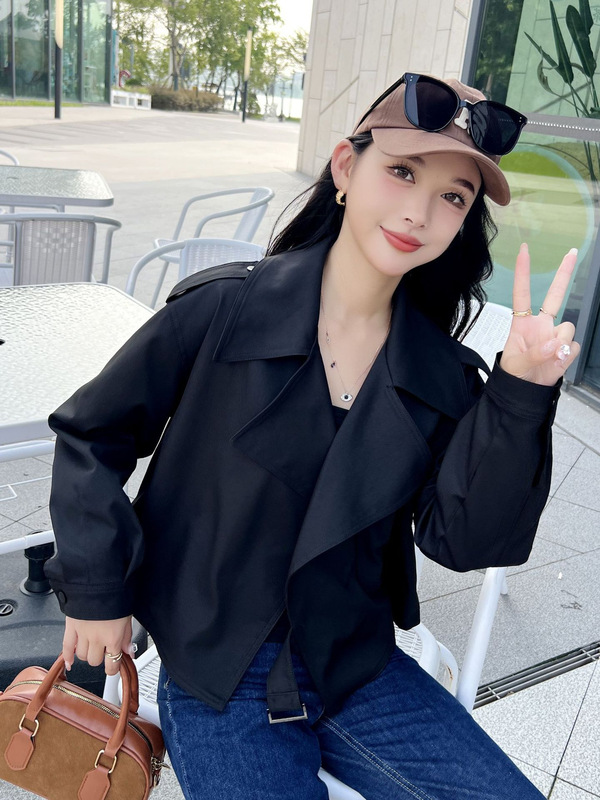 2025秋季新款韩版宽松显瘦百搭休闲短款外套女设计感小众夹克上衣|undefined