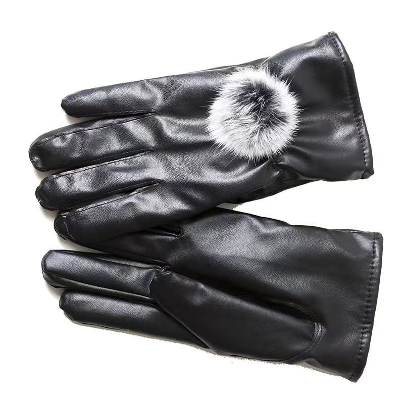 Pantalla táctil guantes de cuero guantes de invierno a prueba de frío para montar en motocicleta más vello grueso a prueba de viento, impermeable y cálido para montar en motocicleta de invierno
