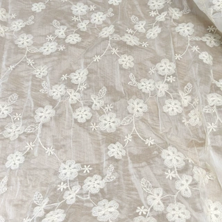 汉服连衣裙花朵刺绣面料蕾丝绣花布窗帘布料Hotel Curtain Fabric