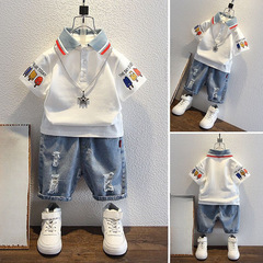 Boys suit summer 2024 new clothes for children boys 4 years old summer clothes 3 summer style handsome boy trendy children's clothing