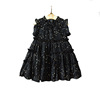 Sleeveless gilded princess dress baby Organza mesh dress