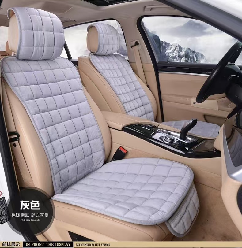 Winter thick warm car cushion crystal velvet comfortable square waist cushion leaflet five-seat wool cushion wholesale