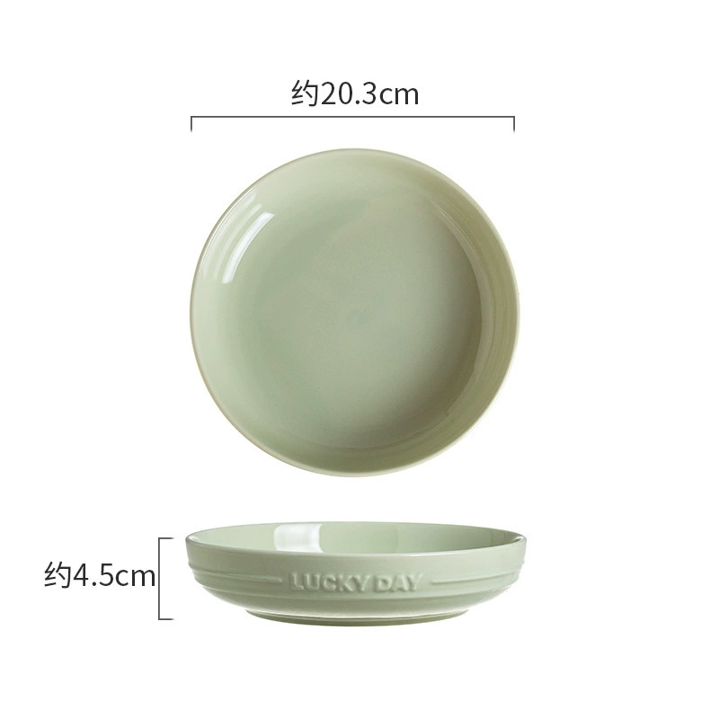 Underglaze color thick bowls and plates for housewarming, high-looking tableware and dishes sets, rice bowls, household simple bowls, spoons, soup bowls and plates