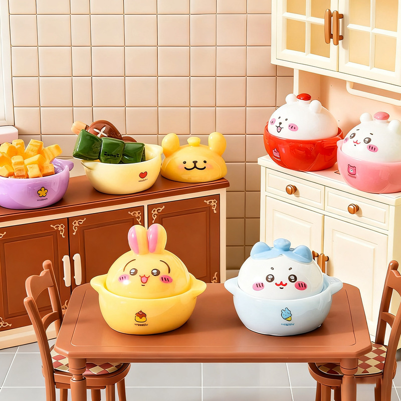 Colorful Animal Clay Pot 3D Cute Figurines Trendy Creative Car Ornaments DIY Keychain Small Pendant Accessories