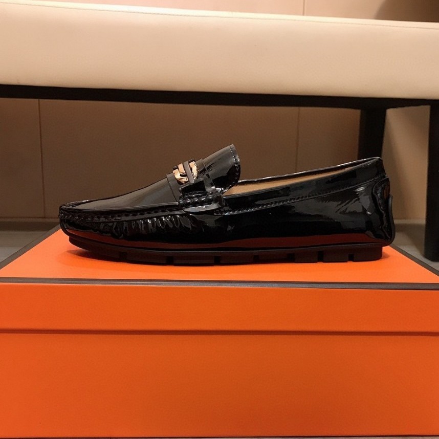 Herren Slipper Aus Echtem Leder Europäischer Stil Freizeit Schuhe_voghion.com