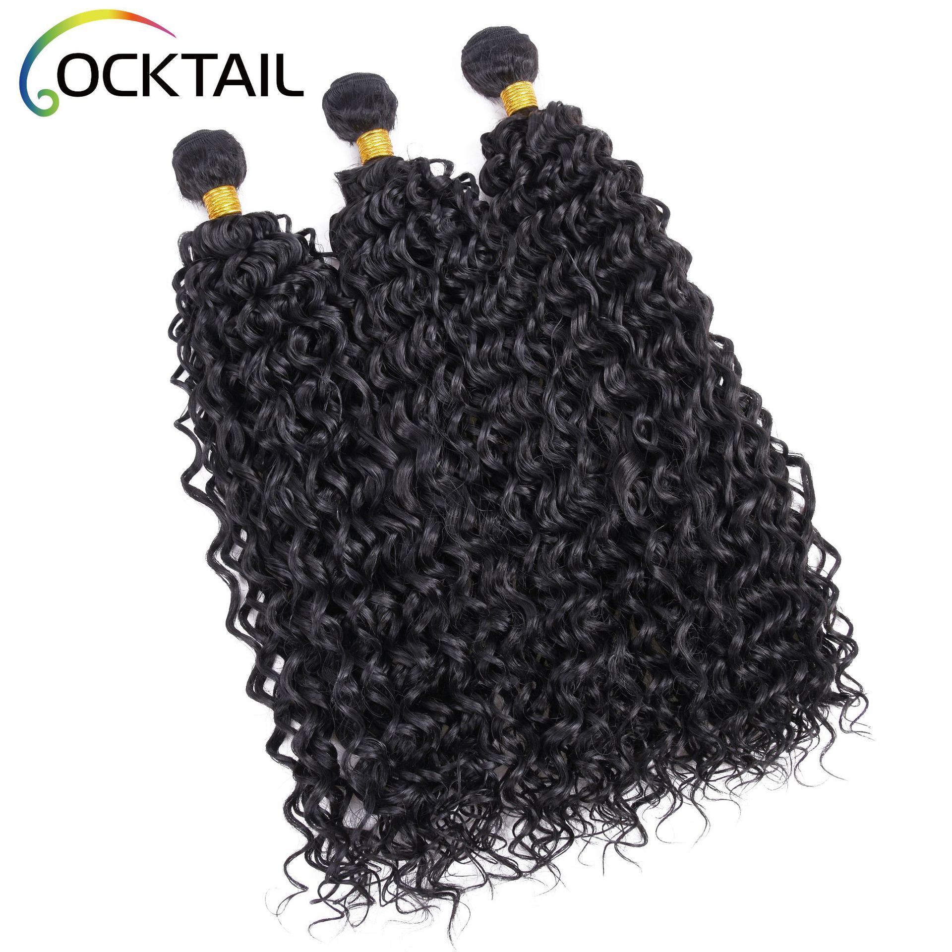 Kanekalon onda de agua de fibra química cortina de pelo ventas directas de fábrica 3 + 1 fibra química cortina de pelo