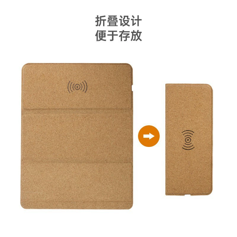 Разлагаемая пробка беспроводное зарядное устройство многофункциональная коврик для мыши складной держатель для телефона для Apple Huawei