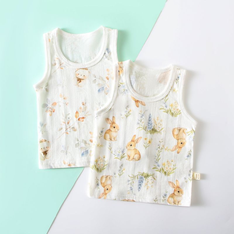 Children's cotton light and thin base cartoon vest