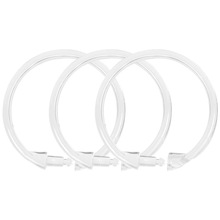 厂家直供 12个装现代简约浴室客厅O型窗帘浴帘塑料挂钩 透明黑