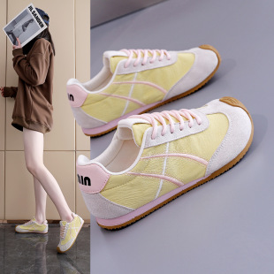 Thick-soled Casual Color Matching All-match Forrest Gump Shoes Women's 2025 Spring New Breathable Flat Sports Training Shoes YL2007