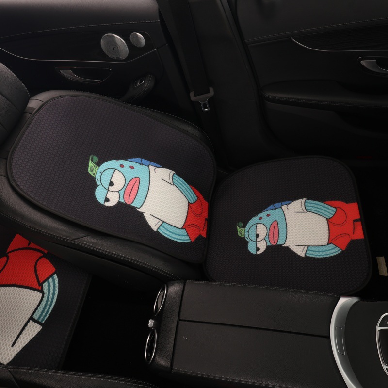 Spongebob Cartoon Car Seat Cushion, Summer All-Season Universal Ventilated and Breathable Seat Cushion, Personalized Summer Seat Cushion