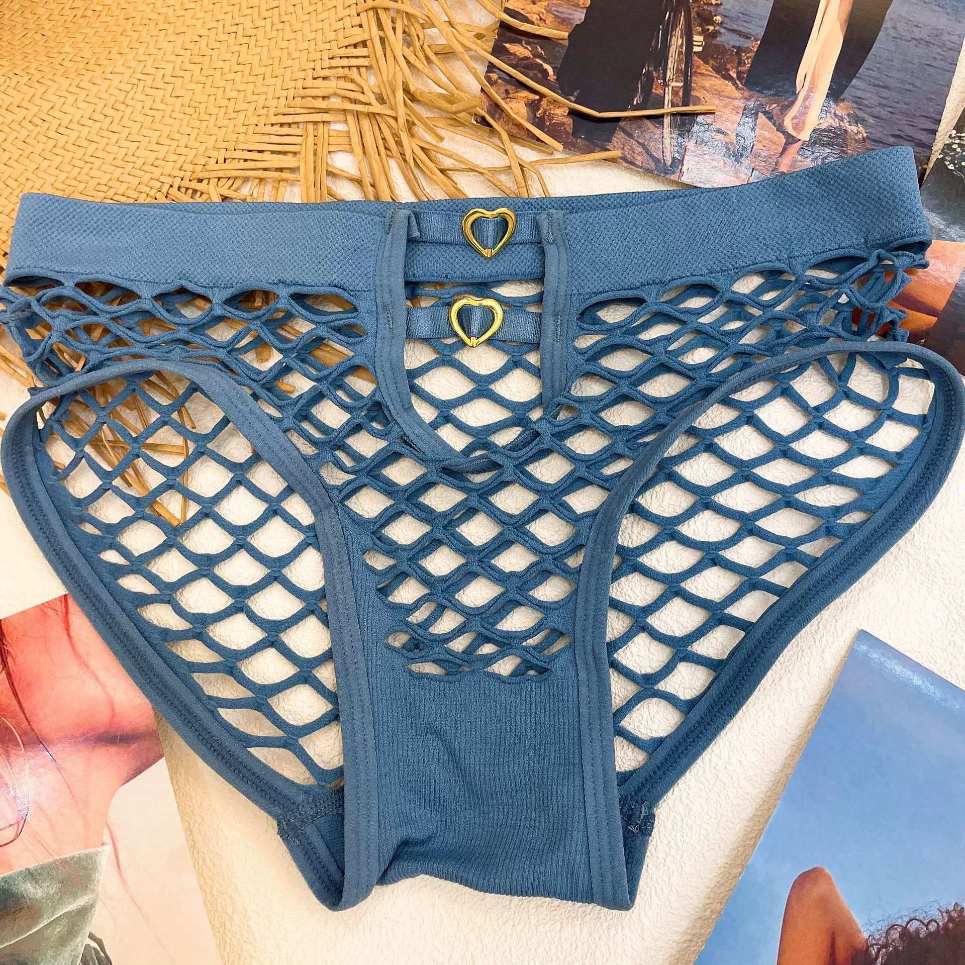 Женские сексуальные трусы средней посадки, дышащая сетка, plus size, единый размер (40–80 кг)