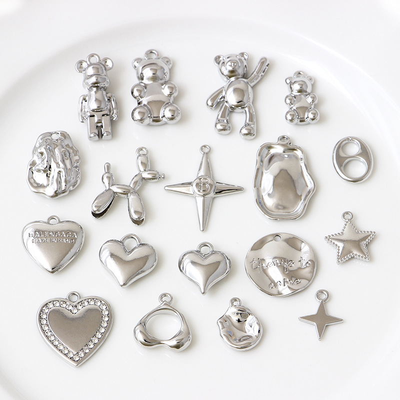 機能甘いクールなギャル愛のトロイの木馬ベアー合金ペンダントdiy手作りイヤリングアクセサリーネックレスアクセサリー材料|undefined