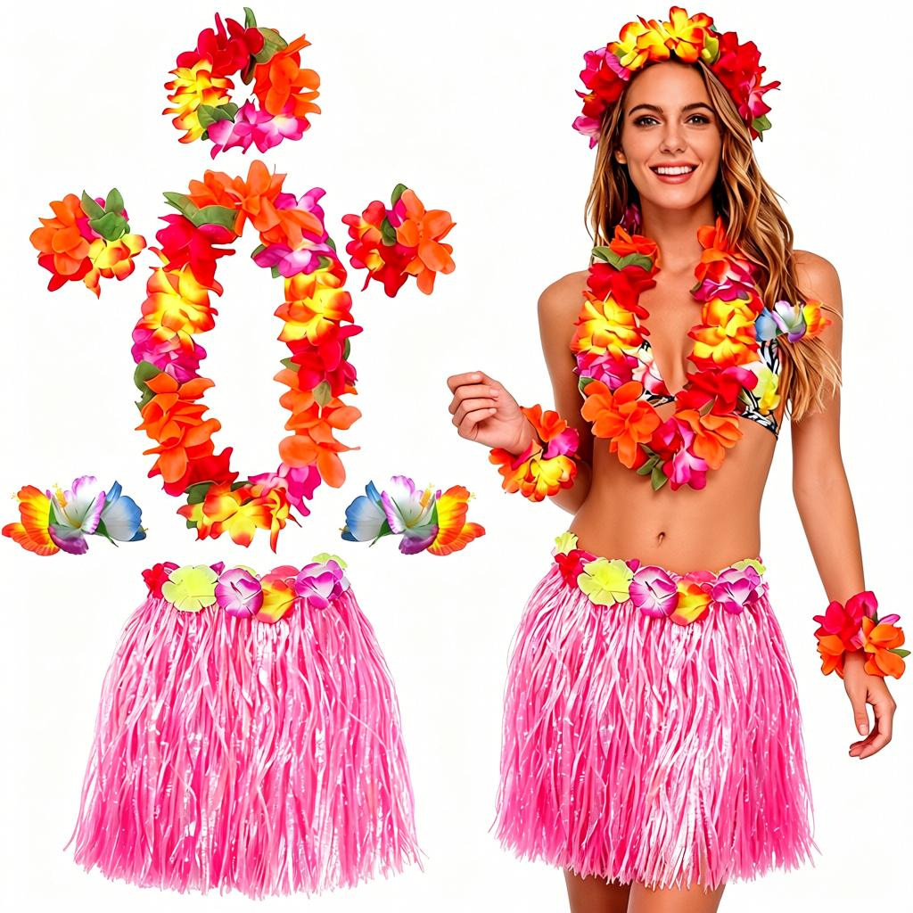 Transfronterizos directos para Hawaii Carnival Party Grass Set Amazon Kindergarten Adult Show Props Hover