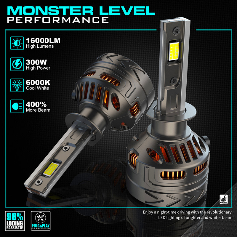 Nuevo V32 H1 alta potencia alta luz del automóvil LED actualización de chips importados conductor de calor de tubo de cobre