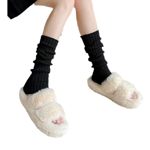 Lolita knitted pile socks Japanese style extended jk calf socks modify leg shape socks leg covers slimming leg type