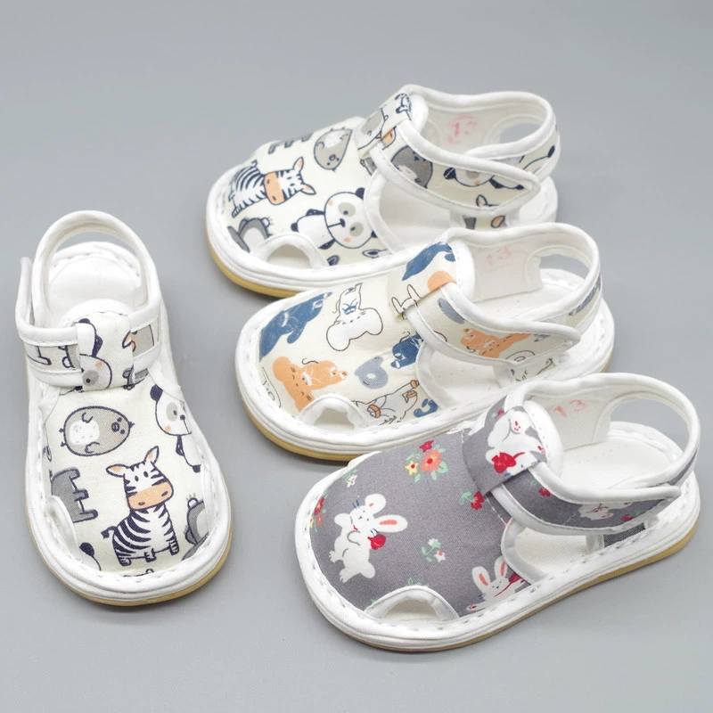 Детская Тканевая обувь ручной работы, впитывающий пот дезодорант, мультяшный милый ребенок, для годовалых малышей, домашнее лето