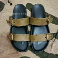 Double button khaki letters