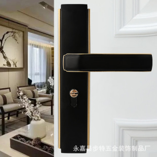 [新中式室内门锁卧室房门锁具门把手静音磁吸木门锁执手锁厂家直销]