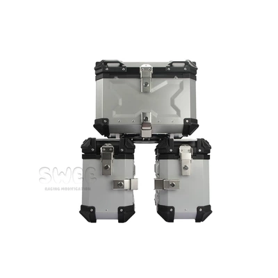 45L 100L electric car tail — Motorcycle trunk - 45l35l-ordinary-three-boxes-silver