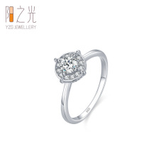 s925纯银戒指女欧美跨境经典仿真钻指环轻奢时尚手饰品情人节礼物