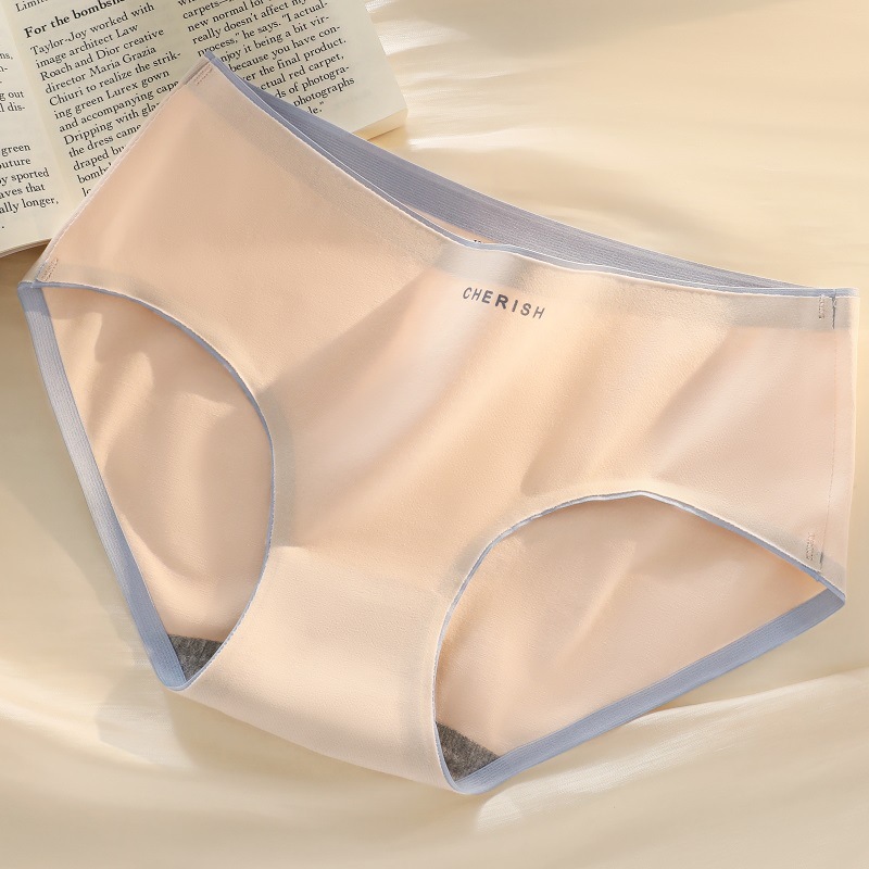 Algodón puro de las mujeres de mediados de cintura transpirable pantalones cortos de niña cabeza estilo deportivo antibacteriano entrepierna verano delgada ropa interior de niña sin costuras