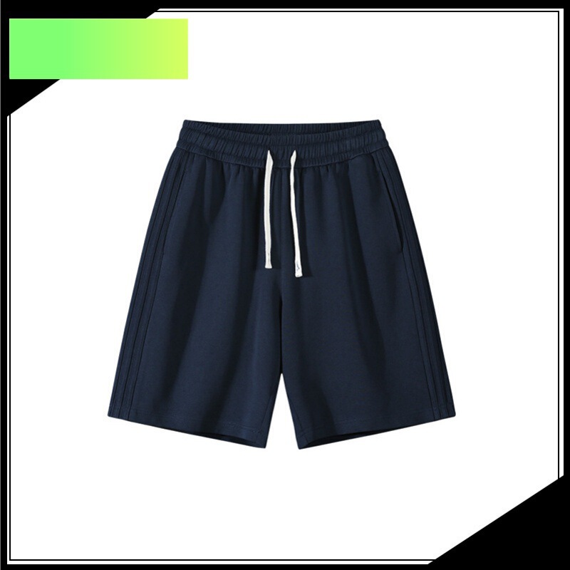 Mlbtree Trendy Brand In-Stock Solid Color Striped Men's Shorts Summer Thin Large Size Loose Mlb Shorts