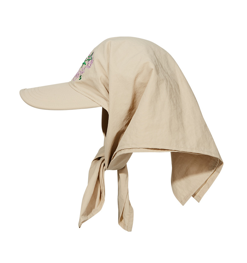 Summer Power Protection, Sunscreen, Sunshade Hat, Unique Design, Colored Tie Headband, Embroidered Street Skateboarding,_voghion.com