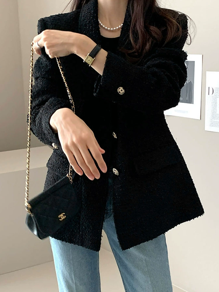 Модная куртка, костюм, (跨境贸易), корейский стиль, стиль Chanel, облегающий посадка