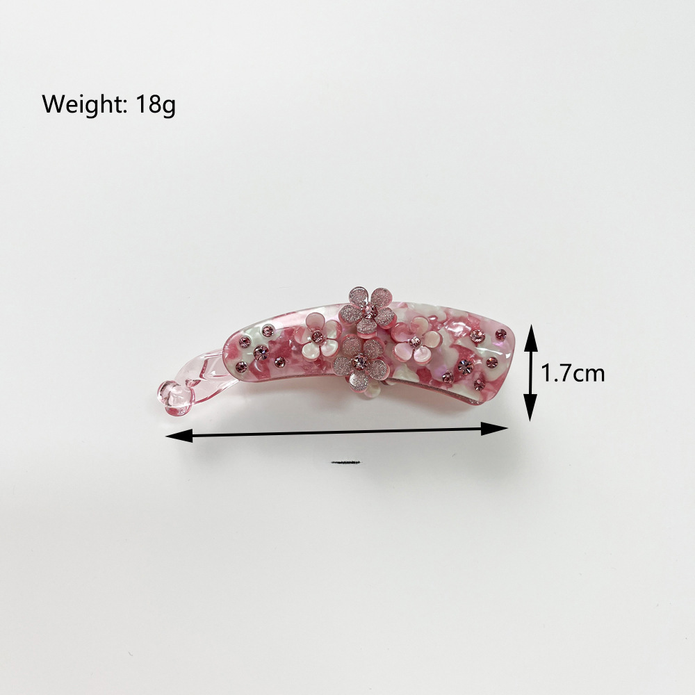 Pince banane à cinq pétales, accessoires pour cheveux de Corée du Sud, pince à cheveux pour l'arrière de la tête, pince à fleurs verticale, pince à queue de cheval à paillettes BOFEINI_voghion.com