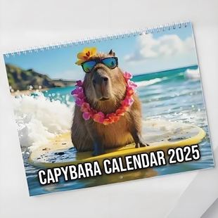 Cross-border personalized creative new portable 2025 Capybara Themed Calendar capybara theme calendar