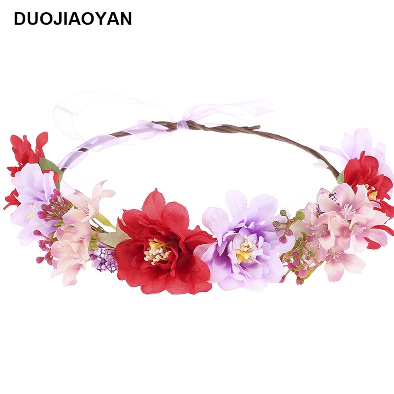 Fashion Fabric Bohemian Flower Wreath Ladies Headband display picture 6