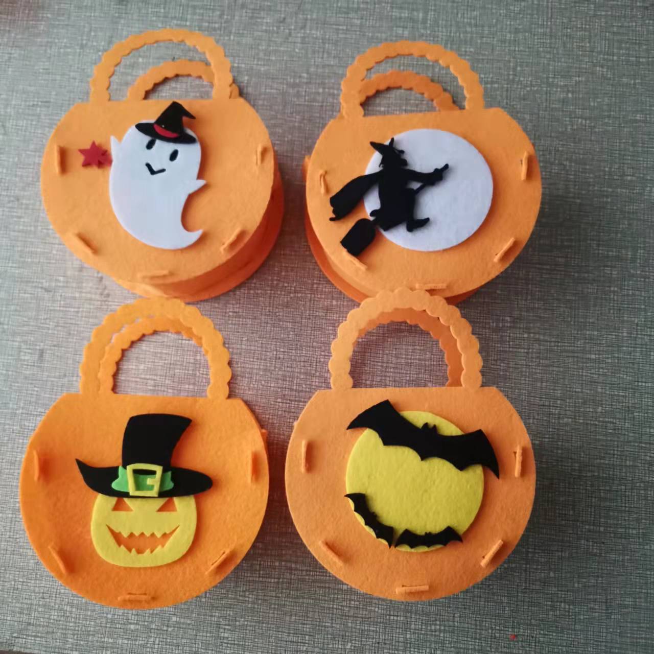 Halloween fantasma día de niños bolsas de caramelo accesorios bolsas de regalo de mano guardería niños de escuela primaria DIY hecha a mano