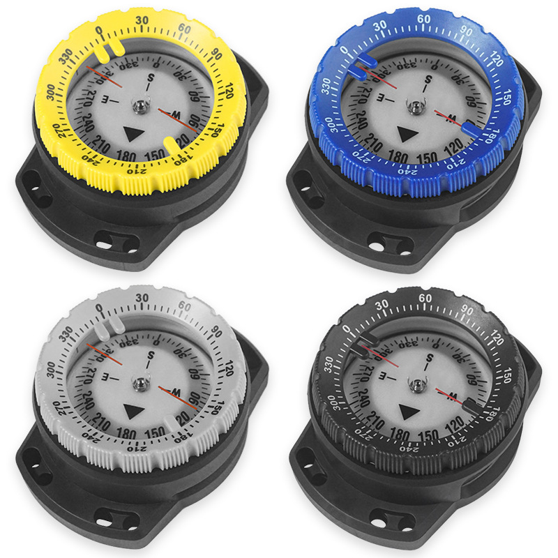 Hotdive magnético fuerte 50 m reloj de pulsera equilibrio impermeable brújula subacuática puntero luminoso aguja del Norte buceo brújula