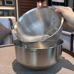 【自留金】316ステンレス製の水たまりかごで野菜を洗う鉢の二重台所の水たまりの果物のたまりの濾過の米を洗うかご