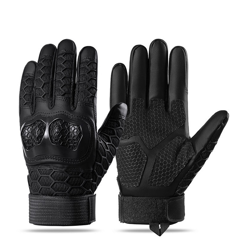 Guantes tácticos primavera, verano, otoño, hombres y mujeres al aire libre amortiguamiento anti-desgaste, protección anti-capullo guantes de montar con dedos completos